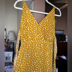 Mustard yellow size Large Maxi dress forever 21